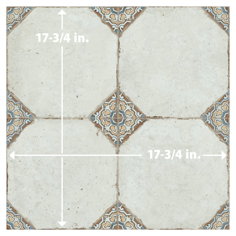 Kings Field 17-3/4 In. X 17-3/4 In. Porcelain Floor And Wall Tile