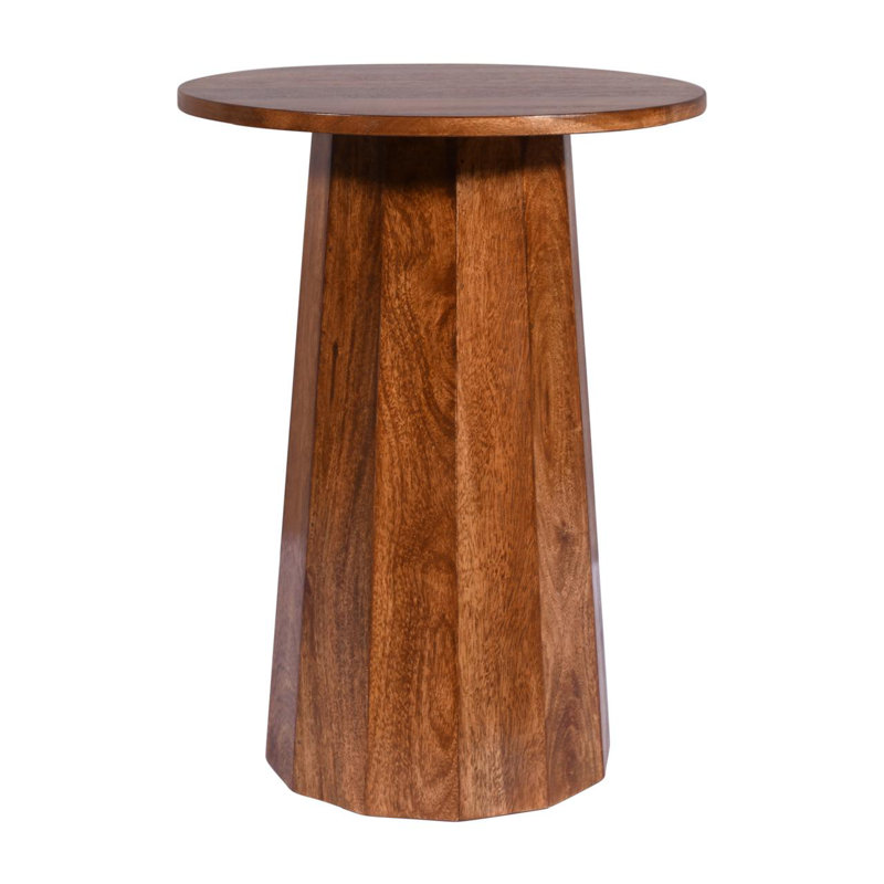 Losantville Solid Wood End Table, Dark Oak