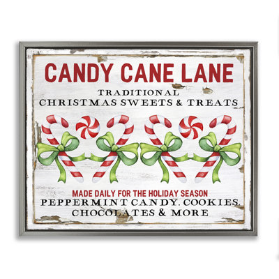 «Candy Cane Lane», art mural sur toile par Creatif Belle