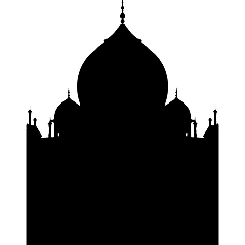 H13192 Taj Mahal Silhouette Tall