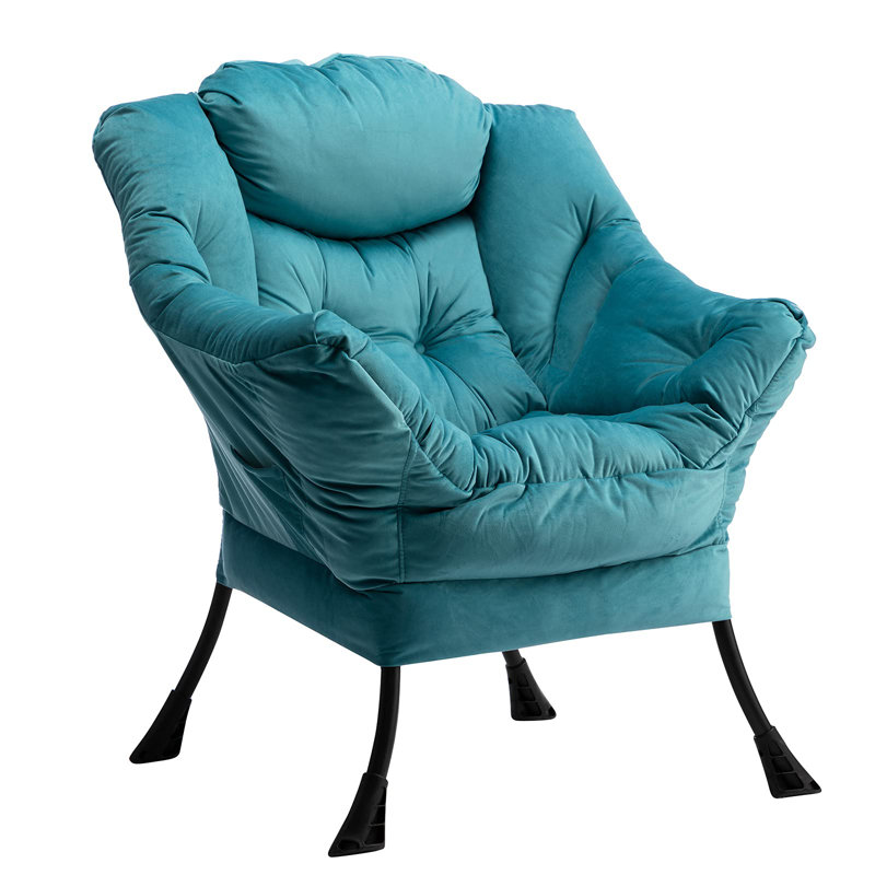 Arrowpoint Velvet Armchair, Blue