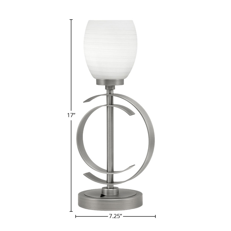 Jarelin Stainless Steel Table Lamp, White, Graphite