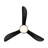 44" Corona 3 - Blade Outdoor/Indoor Smart Flush Mount Ceiling Fan with Remote Control and Dimmable LED Light Kit Included, Brushed Nickel/Matte Black-66343244-90284716