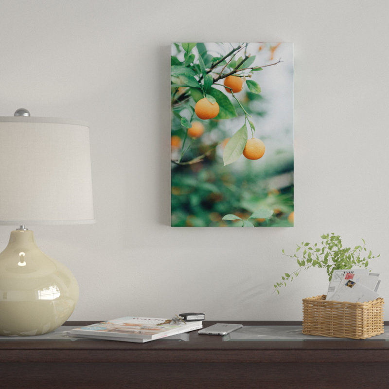 « orange tree » sur toile, H 12 po x l 8 po x P 0,75 po, Pas de tapis, Toile tendue