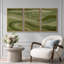 Oiseau vert olive, art abstrait, images de salon, estampe numérique sur toile encadrée, 3 pièces-131500893-131500894