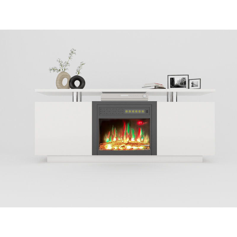Meuble télé ajustable en verre réglable