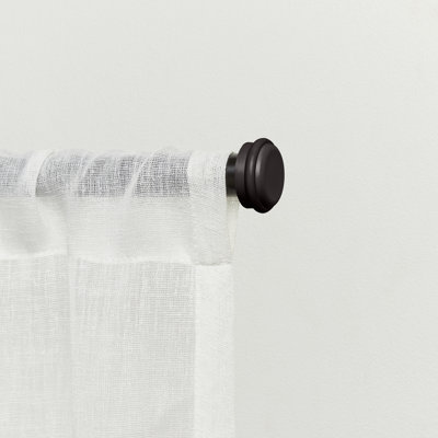 Topper 1" Adjustable Iron Single Curtain Rod
