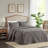 3 Piece Split Corner Pleated Quilted Bedspread-124094595-124094599