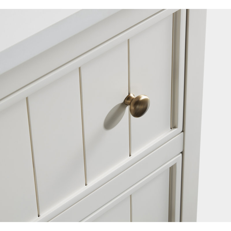 Base de meuble-lavabo en contreplaqué blanc crème 48 "Rennes, White/Beige/Cream