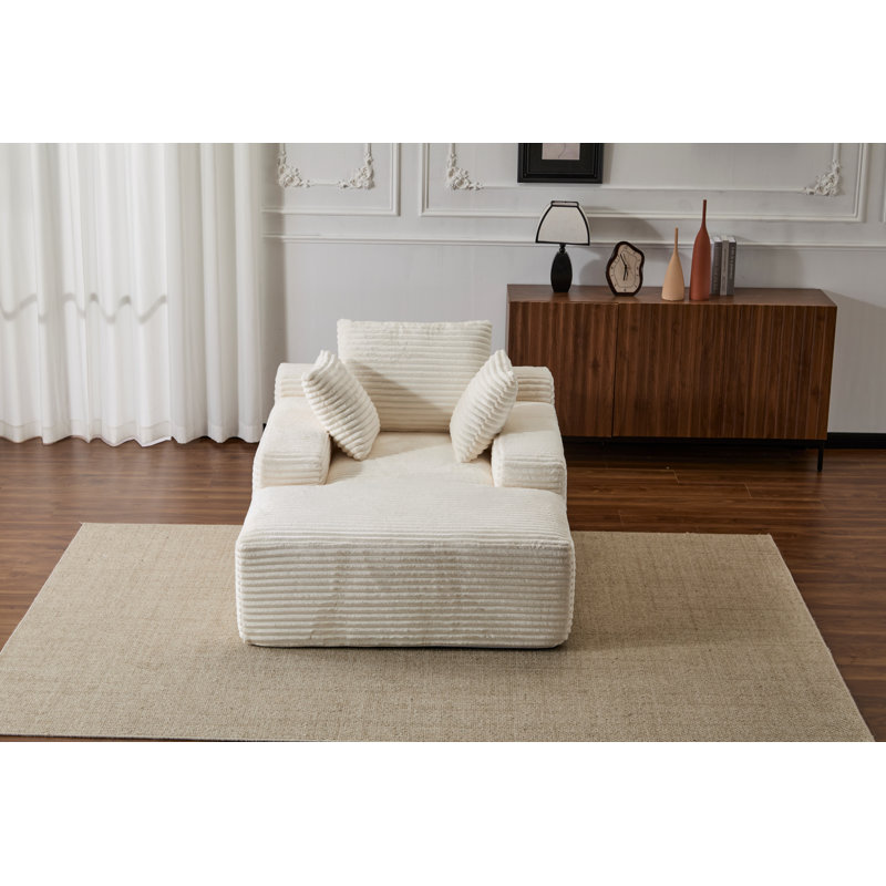 Méridienne surdimensionnée surdimensionnée Cozy Cloud Couch, Blanc