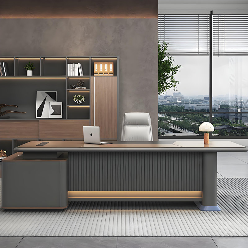 Grand bureau de direction 94,49 "Modern Luxury Fashion, H 29,53 po x l 94,49 po x P 34,65 po