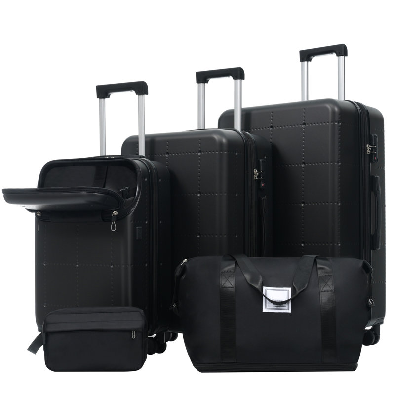 Ensemble de 5 valises avec sacs Hardside, Black
