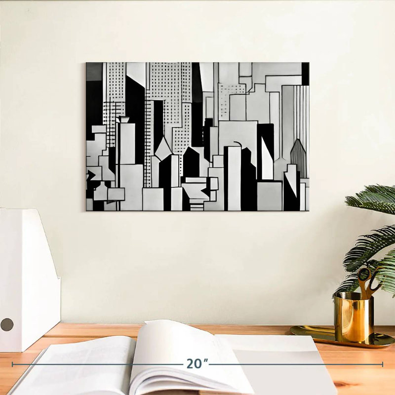 Dallas Cityscape BW, H 8 po x l 12 po