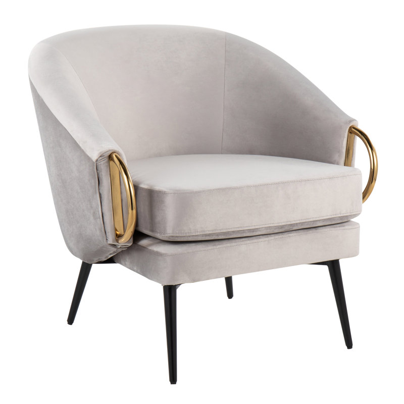 Josie Velvet Armchair, Silver