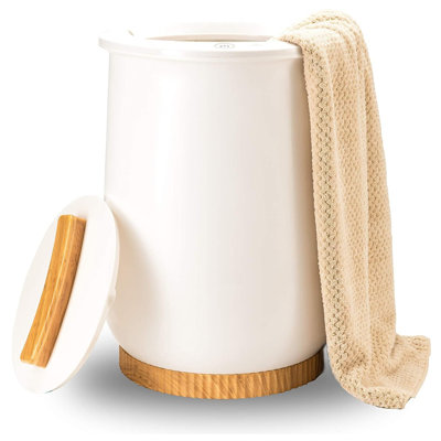 Towel Warmer Bucket Style, Large Bathroom Heater Fits Up To 2 Oversized 40"x70" Towels, Robes, Blankets With Auto Shut Off