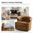 Toiya 31.5" Wide Genuine Leather Swivel Chair-2031360292