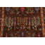 Tapis brun en laine noué à la main de conception unique 4 pi 9 po x 6 pi 2 po New Age