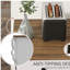 Buffet HOMcom avec 2 tiroirs, 2 armoires de rangement, 4 portes de grange et tablettes réglables, buffet de style campagnard avec rangement, plateau en grain de bois, blanc