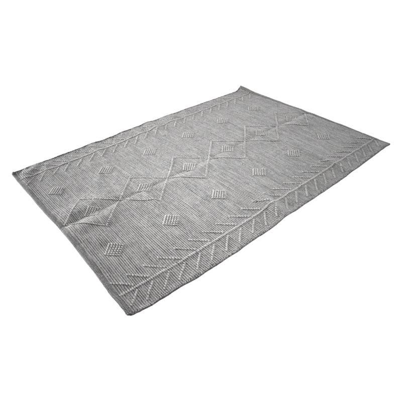 Cody Geometric Cotton Hand Woven Area Rug, Rectangle 120 x 180cm