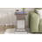 Modern Mirrored Side Table With LED Lights And Crystal Inlay For Living Room
