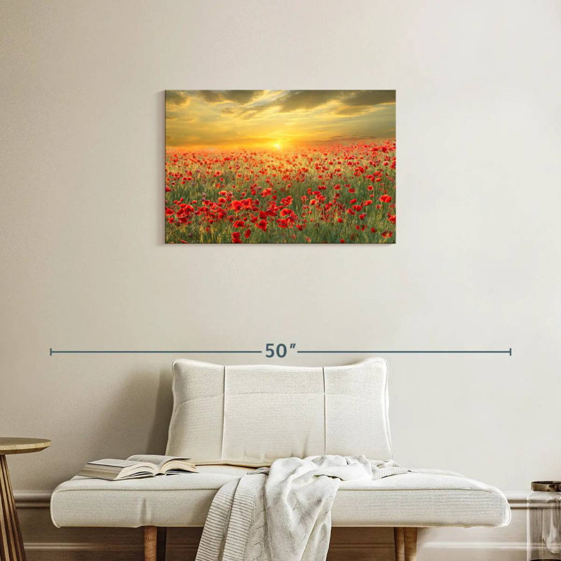 Alvord Poppy Meadow Sunset, H 20 po x l 30 po