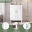 Armoire de rangement moderne pour salle de bain 24 po avec 2 portes à fermeture douce et tablette réglable-2101898974