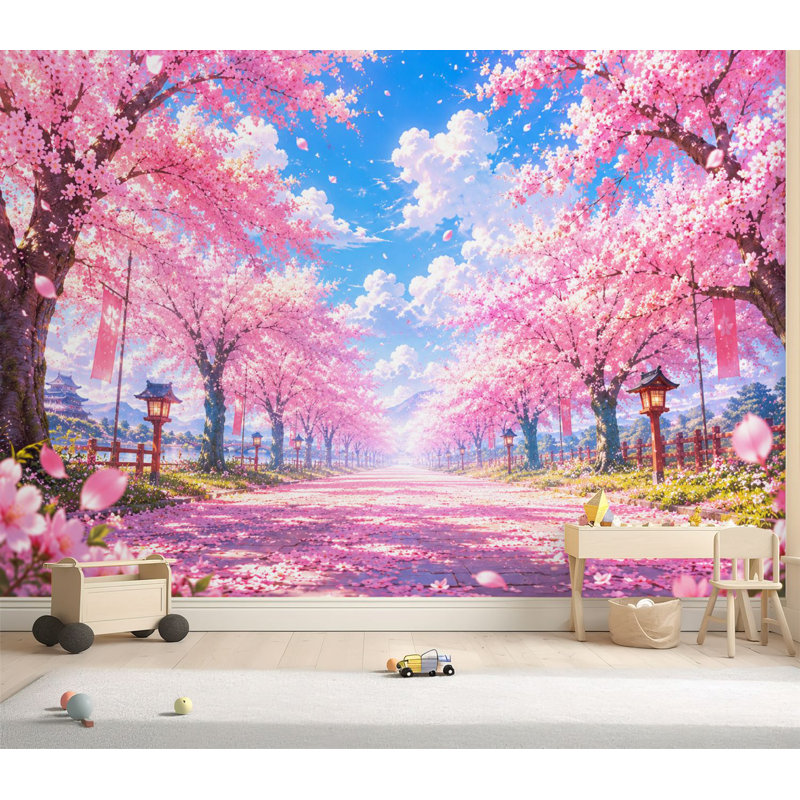 Papier peint adhésif autocollant Serene Pathing, 69" L x 96" W
