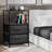 Sorbus 2 Drawers and Shelves Nightstand with Steel Frame, Wood Top & Fabric Bins in Rustic - Black-1396493029