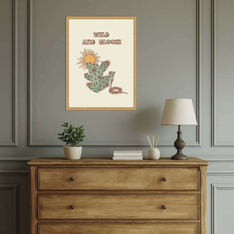 «Wild a Bloom» par Olena Kovalova, reproduction d'art sur toile encadrée, 18 x 24