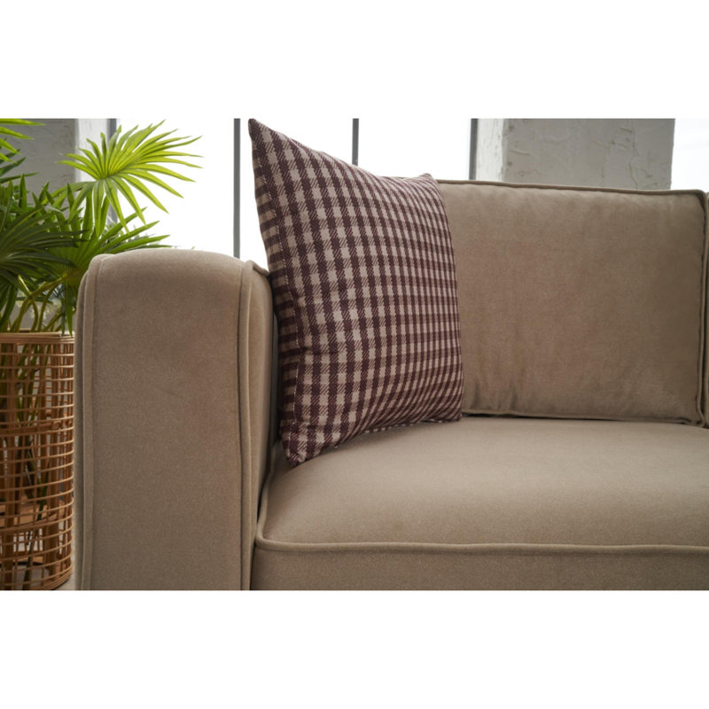Canapé modulaire Breaanna, 100 % polyester crème