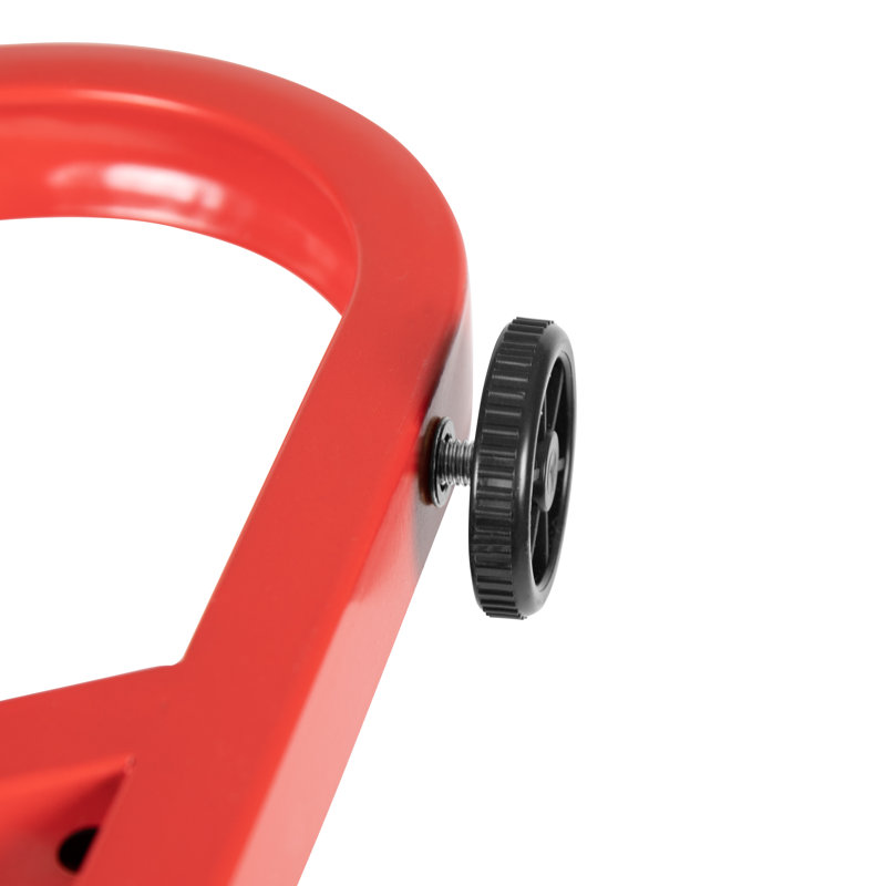 Bureau ergonomique professionnel Efim avec porte-gobelet et crochet pour casque d'écoute, Rouge