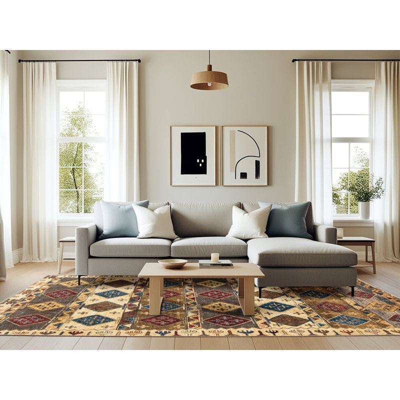Tapis abstrait moderne 4261, Rectangle 6 pi x 9 pi