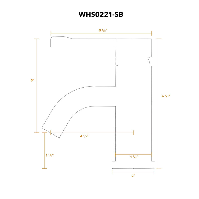 Whitehaus Collection Stainless Steel Extended Single Lever Bathroom Faucet with Pop-up Drain, Brushed Stainless Steel