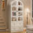 72" Tall Arched Kitchen Pantry Cabinet, Rustic Farmhouse Storage Cupboard with Glass Doors & Drawers, Wood Hutch with Sturdy Shelves for Dining Room, Living Room-760512594