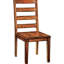 2 chaises de salle à manger - Bois massif, style industriel, chêne tabac rustique de 2