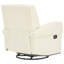 Fauteuils inclinables compacts en chenille, chaise berçante pivotante moderne pour la maison, blanc