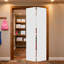 18 po X 80 po Porte pliante en vinyle blanc uni avec trousse de quincaillerie-130906279