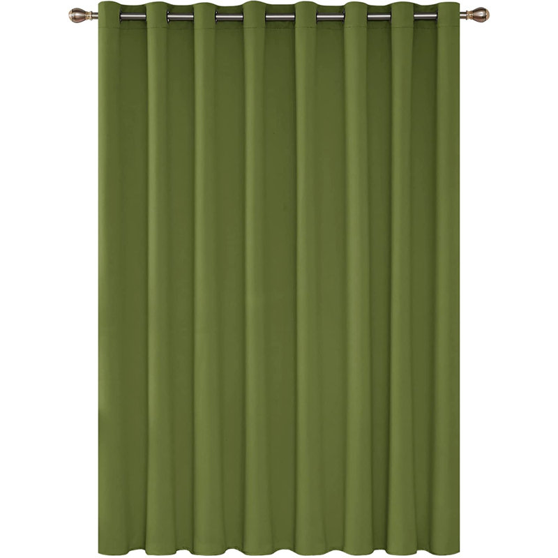 French Door Curtain Single Panel, 254 W x 242 D cm, Dark Grey