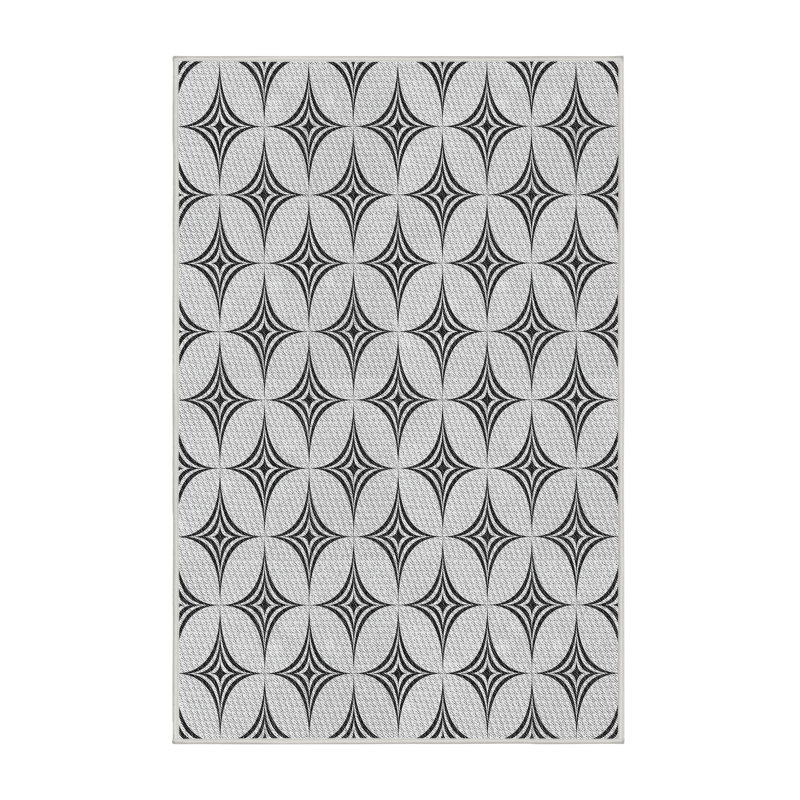 Geometric Indoor Rug, Rectangle 5' x 7'