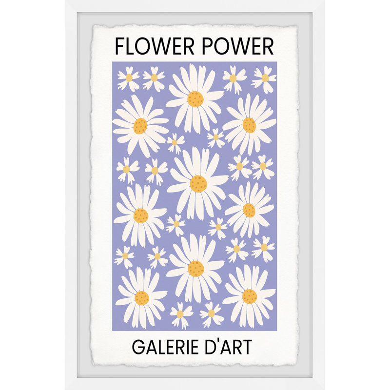 Flower Power Art Gallery par Marmont Hill - reproduction de cadre photo, H 24 po x l 16 po x P 1,5 po
