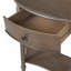 Console - Demi-lune - avec tiroir et tablette - Noyer - Maison de campagne - Rustique