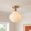 Jonny 12" Single Light Semi Flush Mount