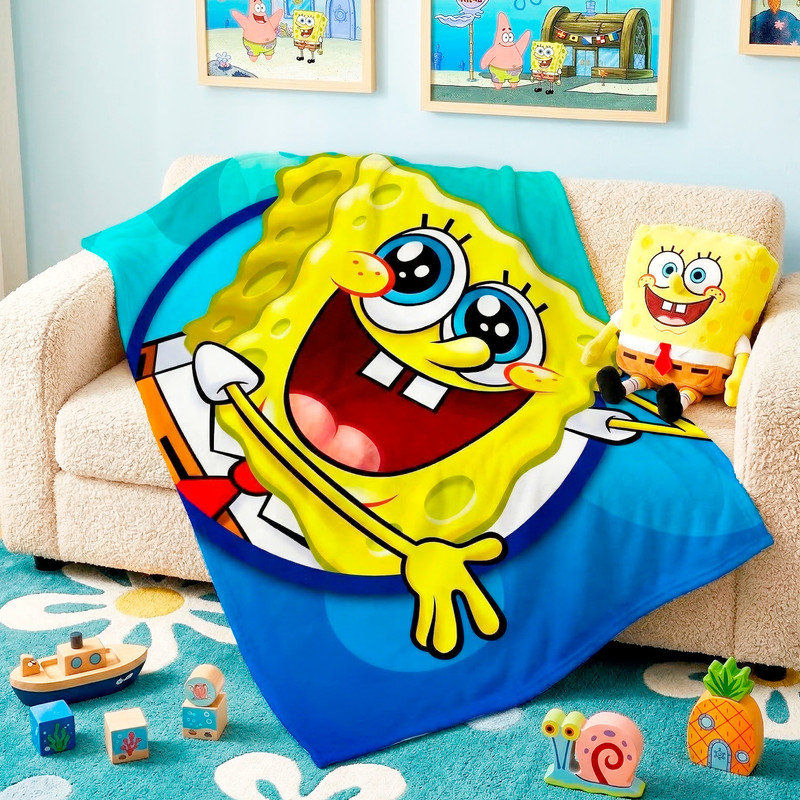 Jeté SpongeBob, cadeaux de literie pour filles / garçons, 59 x 51 po