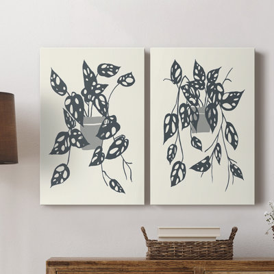 «Growing Leaves IV» - Toile tendue avec châssis de qualité supérieure - Prêt à être accroché