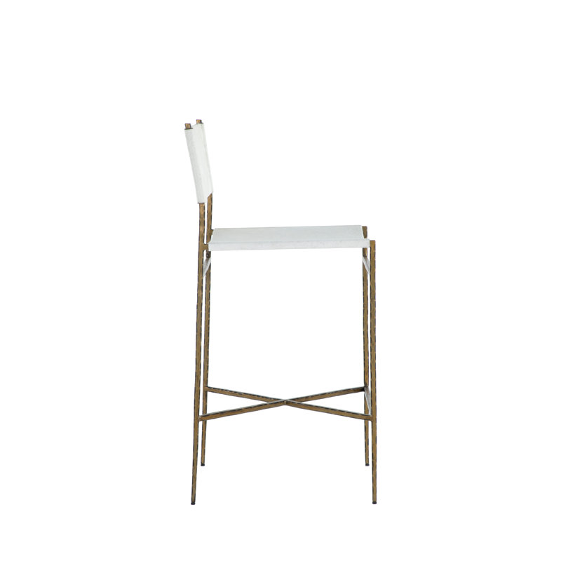 Landon Bar Stool - Gold, Bar Stool (29” Seat Height)