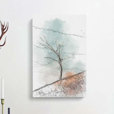 Lonely Tree in Abstract - Wrapped Canvas