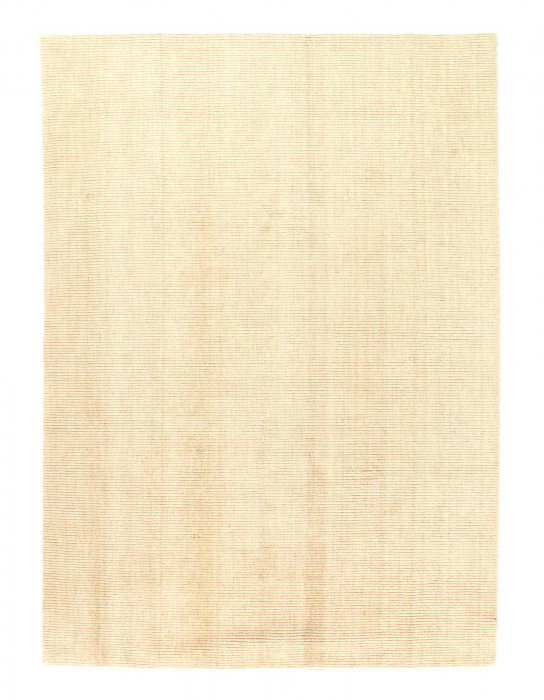 Ivory color Hand knotted Modern rug 6'8'' X 9'5''