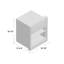 43cm W Manufactured Wood Bedside Table