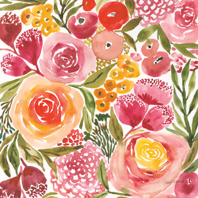 Full Bloom II by Cheryl Warrick - Wrapped Canvas Painting, 30cm H x 46cm W x 3.8cm D