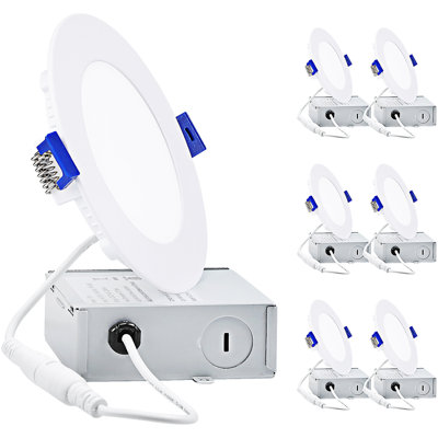4" LED Dimmable Remodel Recessed Light Airtight, IC Rated ETL Listed, Soft White